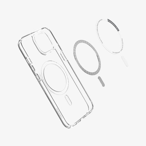 ACS03210 - iPhone 13 Pro Max Case Ultra Hybrid Mag Safe Compatible in white showing the back